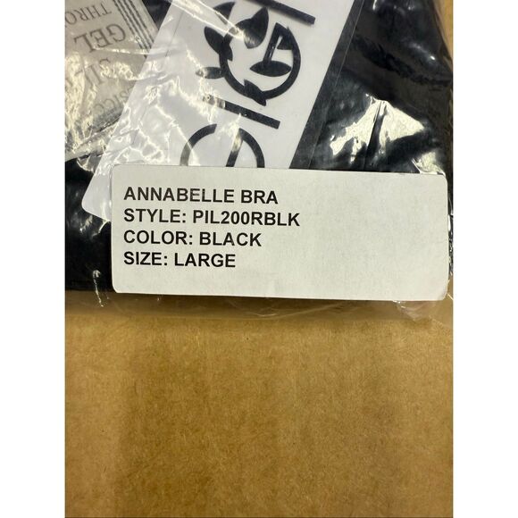 New Gigi C Annabelle Sports Bra Crop Top Black L - Picture 7 of 7